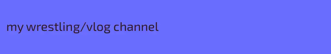 my wrestling/vlog channel